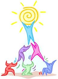 human pyramid to the sun